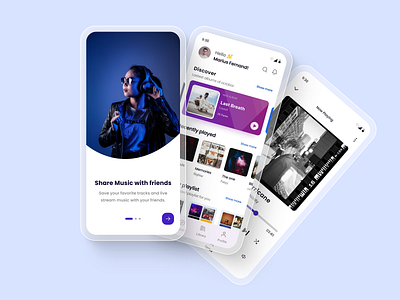 Music Player App app clean design figma minimalist mobile app mockup music music app phone ui ux