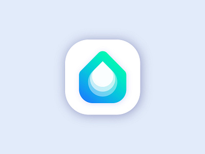 Home drop app icon app icon app logo branding business logo drop home logo icon illustration logo logo design logotype minimalist modern logo monogram pure software logo startup symbol water color water logo