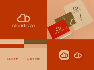 cloudlove logo branding cloud custom logo design icon identity illustration logo logo mark logodesign love tech technology vector