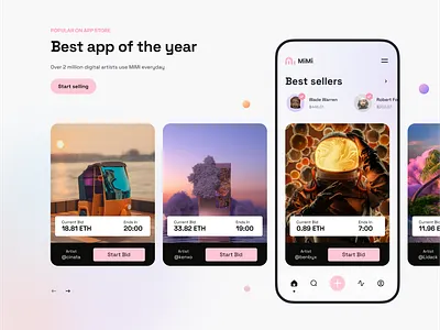 NFT marketplace - Website Design 3d design figma landingpage nft ui ux web3 website