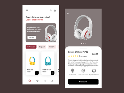 Gadgets Store Application app application best shot colors design electronics gadgets headphones headset mobile mobileapp shopping ui ux