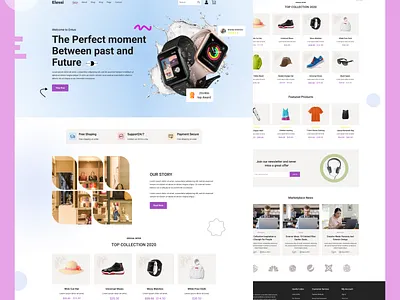 E-commerce landing page illustration landingpage logo ui website template