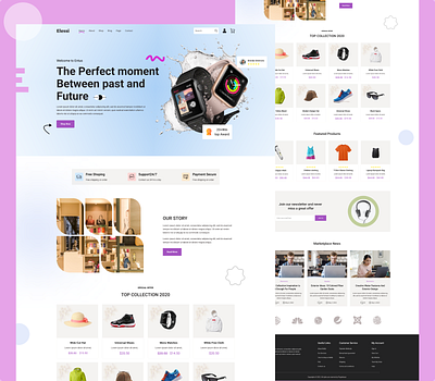 E-commerce landing page illustration landingpage logo ui website template
