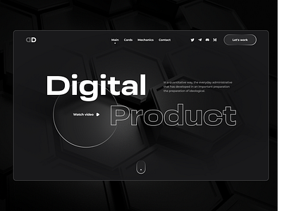 Digital Agency clean dark dark mode digital agency minimalism ui ui design ui inspiration ui ux design web web design website website design