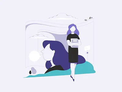 Office culture 1 culture flat illustration lineart minimalistic office vector woman work