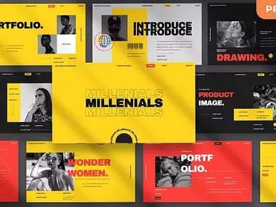Free Millenials Presentation Template clean colorful company corporate google slides keynote modern multipurpose multipurpose template photography pitch deck portfolio powerpoint presentation studio template web design web development website