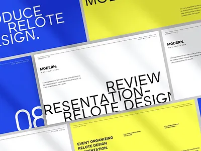 Relote - Brand Guideline Presentation Template clean colorful company corporate design google slides keynote modern multipurpose multipurpose template photography pitch deck powerpoint presentation studio template ui web design web development website