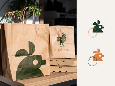 Al Galletto - Logo Design & Brand Identity animal animal logo branding design food graphic design green italy logo logo design pictogram restaurant rooster rooster logo traditional food trattoria trentino trento typography vector