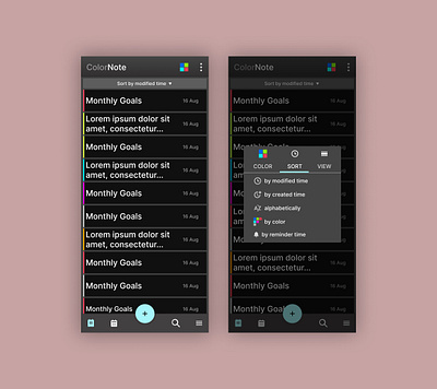 Redesigned the UI of my favorite notes app (ColorNote) app notes ui ux website