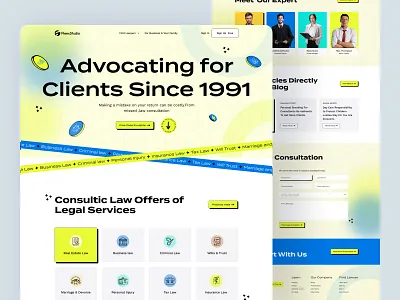 Law Firm Consultation Agency advisor advocate agency attorney colorful consultation fleexstudio gradient homepage landing page law law firm law website lawyer legal advisor legal support minimal uiux web design web site