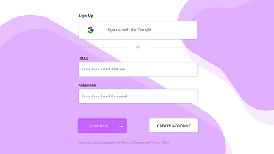 #DailyUI DAY 1 - Sign up Page dailyui signup ui ux