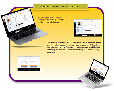 Jumia User Management Page Remake app branding graphic design jumia jumia web design