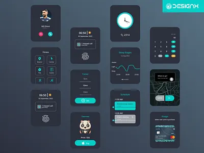 Dark Mode Apple Watch UI app boat branding design noise smart smartwatch ui watch