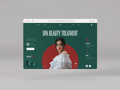 Spa website concept beauty concept model spa ui web web design woman