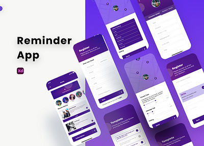 Reminder App app app design design designer illustration latest logo mobile app design trending ui