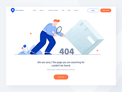 404 Page Not Found 404 custom illustrations design illustration interface logistics page not found shipping ui uiux ux