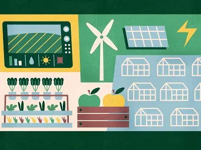 Modern Farming agriculture farming hydroponics illustration