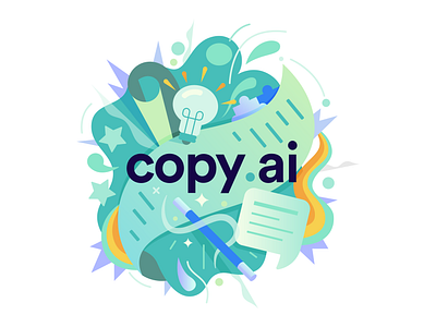 Copy.AI ai artificialintelligence business color content copyai copywriting creation illustration marketing productivity tool tshirt vector writing