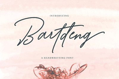Bartdeng Handwritting Font branding calligraphy handwritten logo script typography