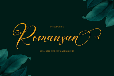 Romansan branding calligraphy handwritten logo script typography