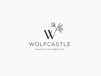 Wolfcastle Logo branding design flower graphic design identity illustration logo typography