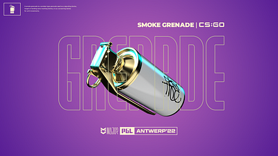 smoke grenade cs:go antwerp major branding design graphic design illustration logo prduction typography ui ux vector