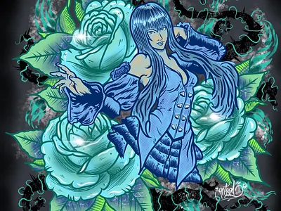 Dark Flowers calligraphy design detailed flowers graffiti graphic design hip hop illustration logo tattoo