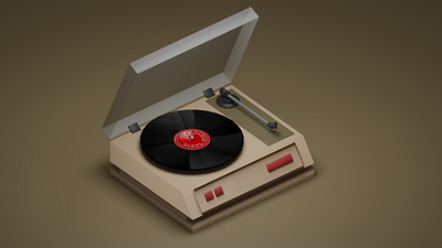 Vinyl record player 3d 3dmodel art blender design graphic design illustration