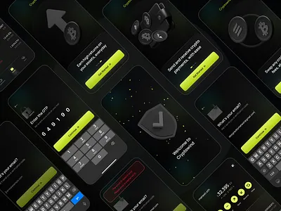Crypto Wallet - Mobile App crypto crypto wallet dark mode design ui visual design web 3