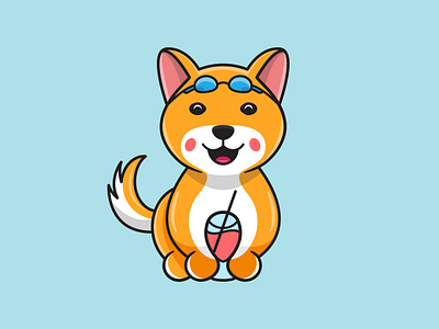 Cute Dog animal animal logo animal vector baby dog branding curtoon curtoon dog cutedog design dog dog animal dog art dog face vector dog illustration dog logo vector art graphic design illustration logo logodesign vector