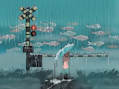 Fish Crossing 2020 graphic design illustration photoshop