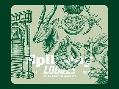 Spillway - illustration style exploration 2 branding design hatching historical illustration linocut logo old rugged typography vector vintage