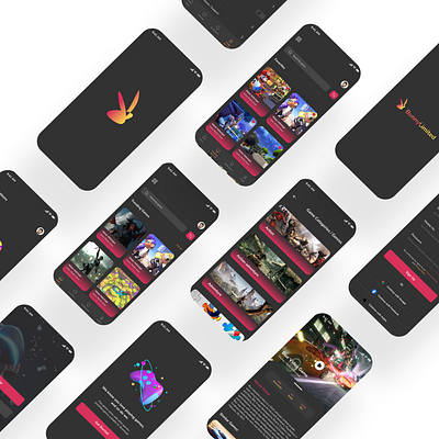 Game Download App Prototype design ui ux