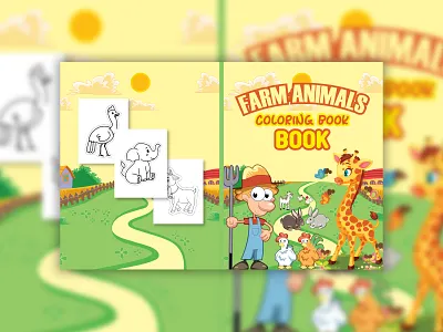 Farm Animals Amazon KDP Coloring Book Cover Design amazon cover animals cove animals cover designs animals vector animals vector design bannr design book cover design book cover designer brochure design cover design flyer design graphic designer kdp cover vector design