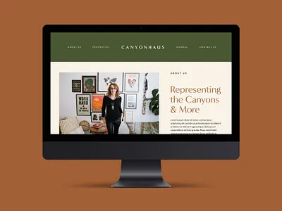Canyonhaus Website about page brand design brand identity branding branding design design website