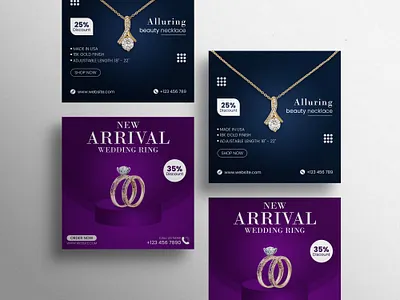 Jewelry Social Media Advertising Post Design advertising post desgin banner brand identity branding design facebook post design graphic design md faysal ahmed shovo shineon jewerly