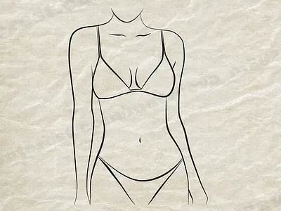 Abstract linear femele body abstract body design eps10 femele illustration line linea vector woman