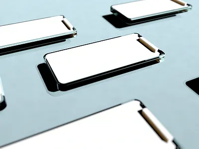 I Phone X Alt Screen Mockups - Tempered Glass 3d rendering cinema 4d design mockups templates ui