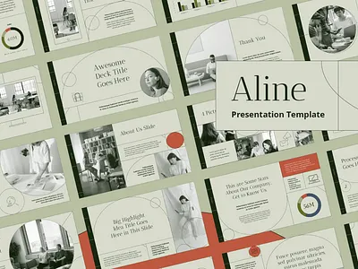 Aline Presentation Design deck google slides grid keynote muted pitch ppt pptx presentation slide slides template thin line