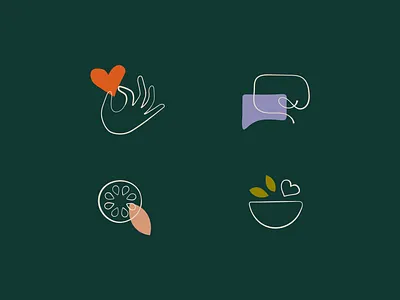 Harvest Iconography bold bowl branding color design food gala graphic hand harvest iconography icons illustrator inspiration minneapolis minnesota organic vector visual identity