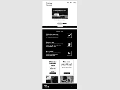 Coffee Corner Redesign Site branding design ui
