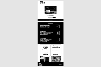 Coffee Corner Redesign Site branding design ui
