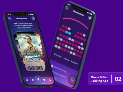 Movie Ticket Booking App 3/3 figma ui ui design ux ux design