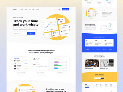 Mixland Landing Page UI agency design app design application design digital agency figma graphic design landing page saas saas website tracking time ui uiux ux web app web ui web ui landing website design