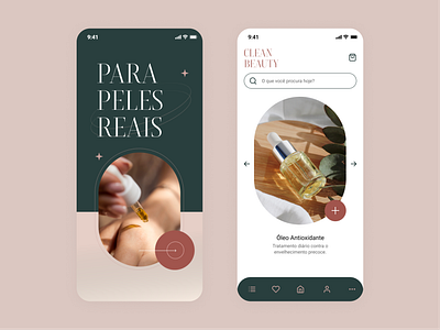 Clean Beauty - Mobile app design digital product ecommerce figma mobile ui design ux design