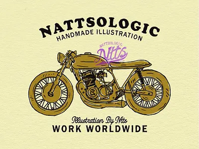 Cafe Racer Handmade branding design graphic design handmade illustration logo retro