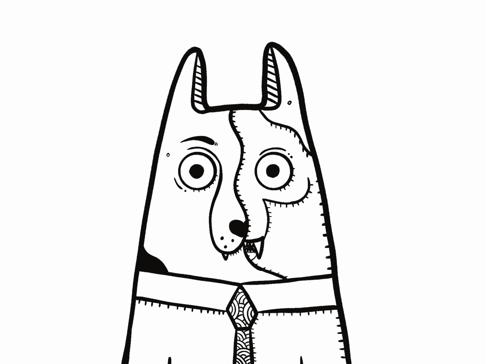 Dog animation blink dog