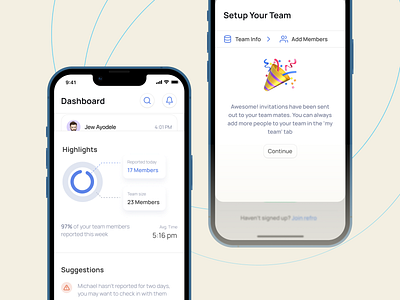 Report Tracking App 3d app design clean clean design design illustration mobile app report team ui