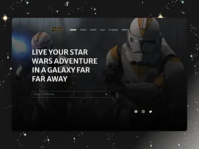Star Wars - Website concept design animation app branding concept design graphic design light saber logo redesign spaceship star star wars study case typography ui uiux study case ux web web design website