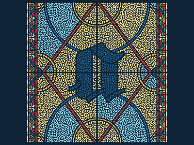 Meme-Glass: a 36daysoftype letter a stained glass vitral
